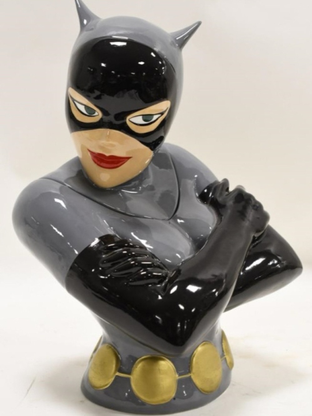 1998 Vintage Warner Bros. Studio Store
Catwoman Batman Cookie Jar w/ Lid and Box